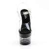 Pleaser - ADORE708LN KnöchelriemenSandale, Poledance Schuhe - Pole dance schuhe - Schwarz/Transparent Product image